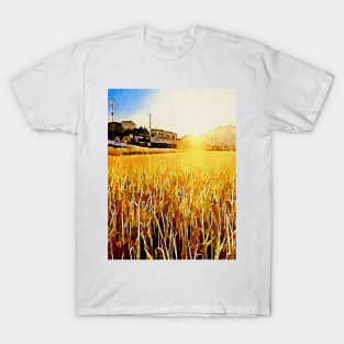 Golden Fields and Train Lines T-Shirt